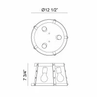 Matteo Lighting Beaton 3-Light Flush Mount