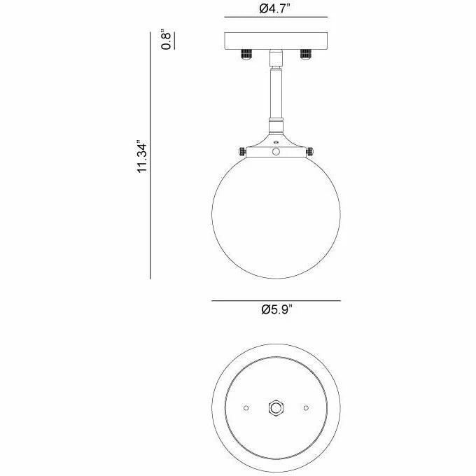 Matteo Lighting Maru Flush Mount | Gold/Clear