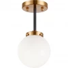 Matteo Lighting Maru Flush Mount | Gold/Opal