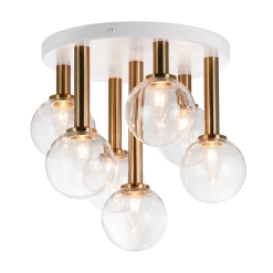 Matteo Lighting Stellar Flush Mount | Aged Gold/Clear Flush Mounts