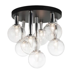 Matteo Lighting Stellar Flush Mount | Black/Clear Flush Mounts