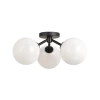 Matteo Lighting Novo 3-Light Flushmount | Black/Opal | Open Box