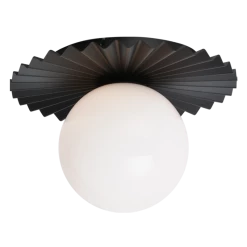 Matteo Lighting Modern Ruff Flush Mount (Large) | Black