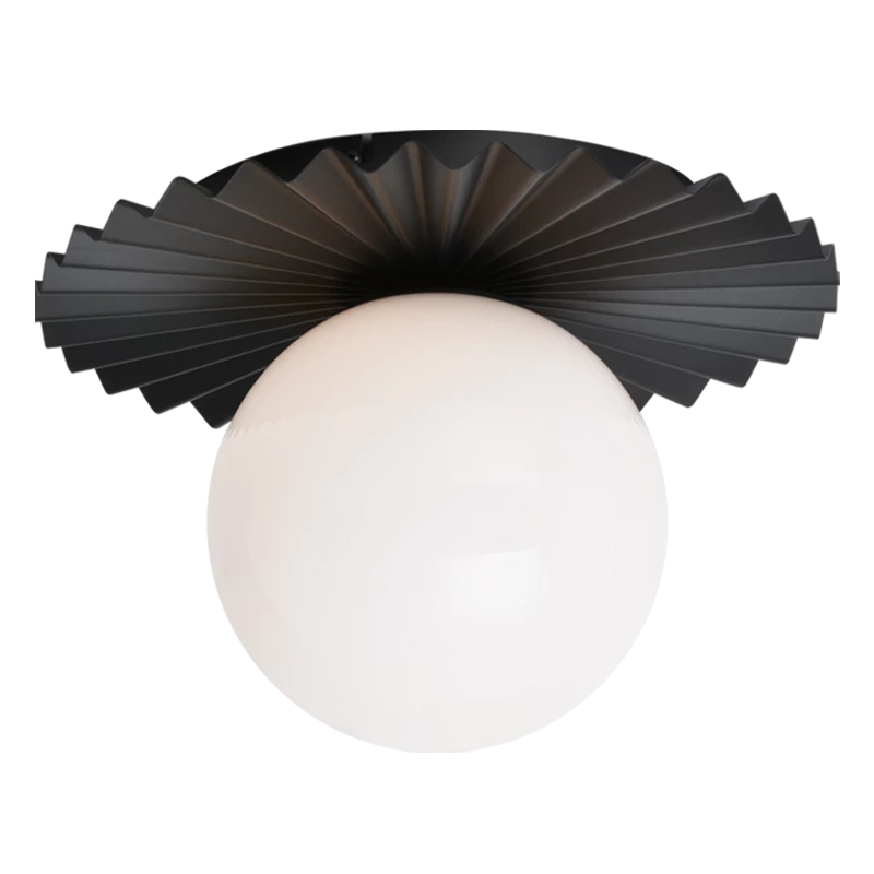 Matteo Lighting Modern Ruff Flush Mount (Large) | Black