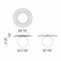 Matteo Lighting Modern Ruff Flush Mount (Large) | Gold