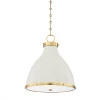 HVL - Hudson Valley Painted III Pendant | Small Brass/Off-White