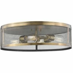 Z-lite Meshsmith 21" Flush Mount | Natural Brass