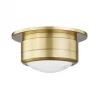 HVL - Hudson Valley Greenport Flush Mount (Small) | Aged Brass