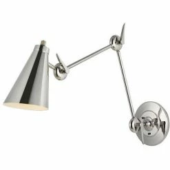 Generation Lighting Signoret Arm Library Wall Sconce | Polished Nickel