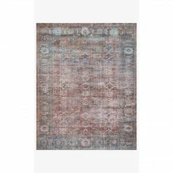 Loloi Lucca Rug 11 | Brick/Ocean Loloi Rugs