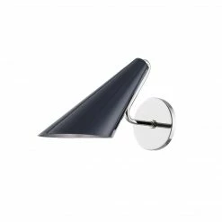 HVL - Mitzi Talia Wall Sconce | Polished Nickel/Midnight Blue Lighting