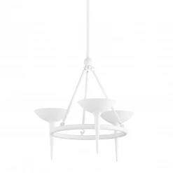 HVL - Troy Lighting Medium Cecilia Chandelier | White Gesso