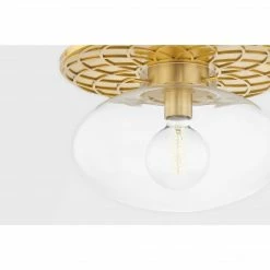 HVL - Troy Lighting New Paltz | Aged Brass Flush Mounts