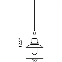 Matteo Lighting Clarkson 10" Pendant | Nickel Pendants