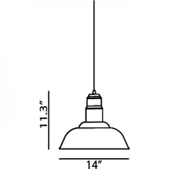 Matteo Lighting Pendants Clarkson 14" Pendant | Nickel
