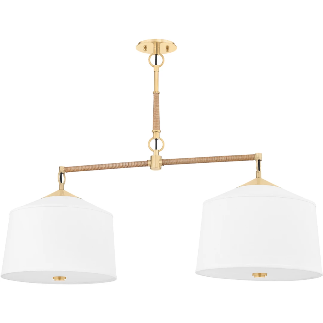 HVL - Hudson Valley White Plains Pendant | Aged Brass