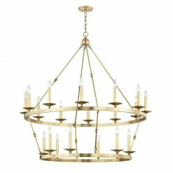 HVL - Hudson Valley Allendale 46.75" Chandelier | Aged Brass Lighting