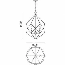 Matteo Lighting Diamond 18" Pendant | Bronze