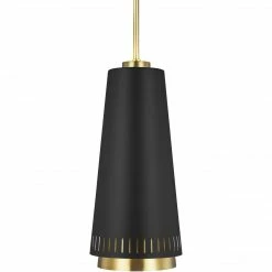 Generation Lighting Carter 1-Light Pendant - Tall | Midnight Black