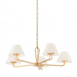 HVL - Troy Lighting Large Ozias Small Pendant | Vintage Gold Leaf