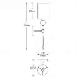 Matteo Lighting Wall Sconces Fascio 1-Light Wall Sconce