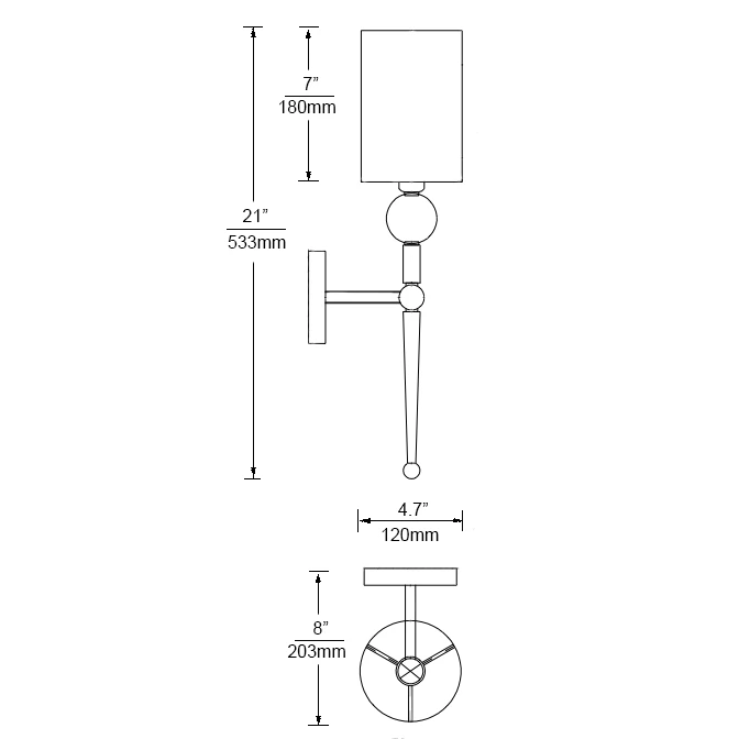 Matteo Lighting Wall Sconces Fascio 1-Light Wall Sconce