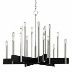 HVL - Hudson Valley Abrams 18-Light 33.5" Chandelier | Polished Nickel
