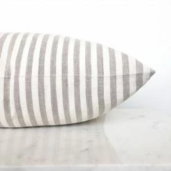 Linen Tales Linen 20" X 20" Pillow | Grey Stripes Pillows