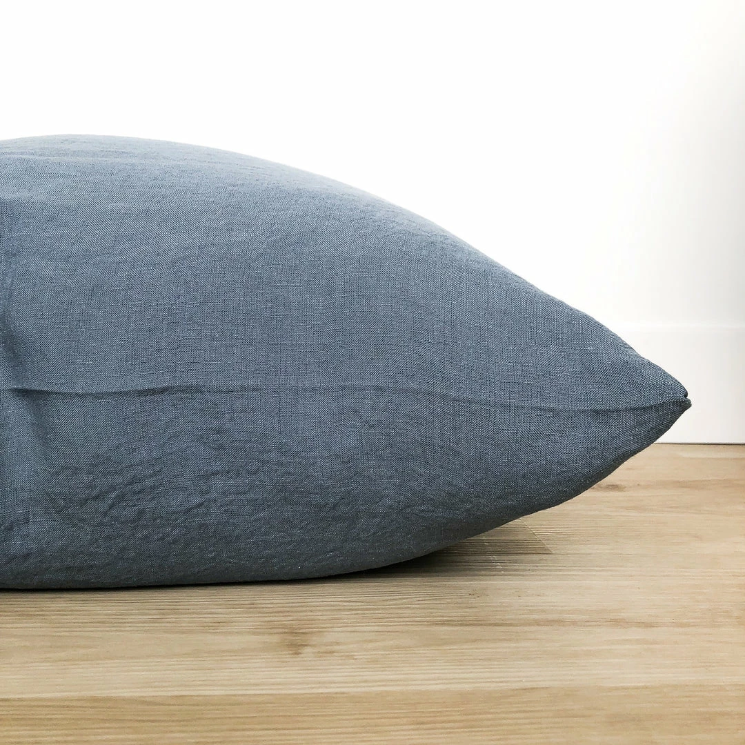 Linen Tales Pillows Euro Linen 26" X 26" Pillow | Blue Fog