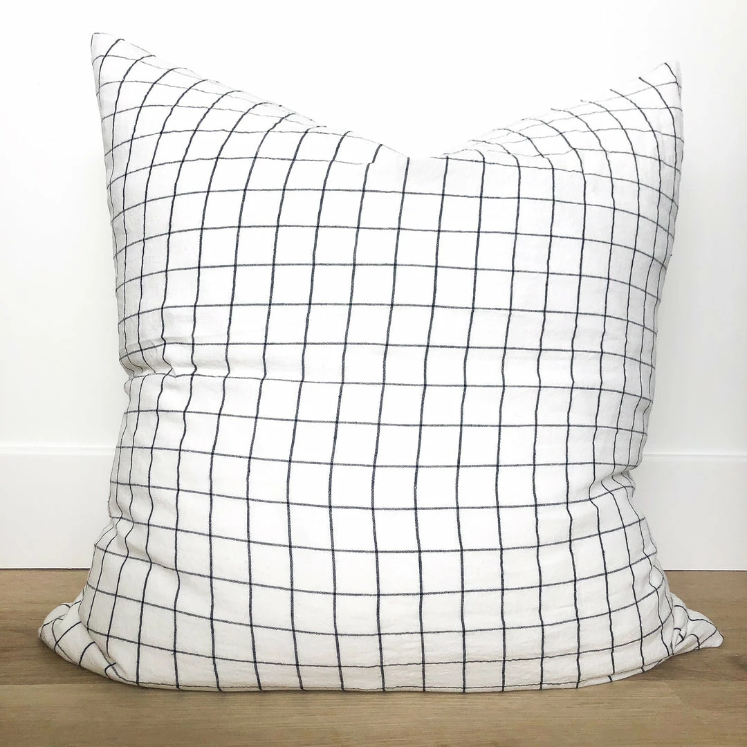 Linen Tales Euro Linen 26" X 26" Pillow | Grid