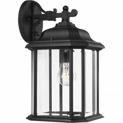 Generation Lighting Kent Wall Lantern Large | Clear Black