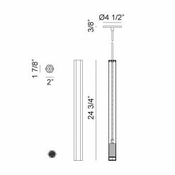 Matteo Lighting Royce LED Pendant | Large Aluminum