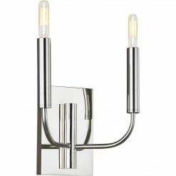 Generation Lighting Brianna Double Wall Sconce | Polished Nickel