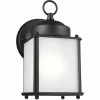 Generation Lighting New Castle Wall Lantern (Small) | Opal Black
