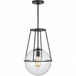 Generation Lighting Atlas 12" Pendant | Aged Iron Steel