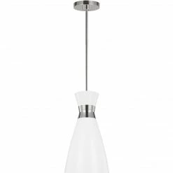 Generation Lighting Heath 8" Pendant | Polished Nickel