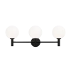 Matteo Lighting Cosmo 3-Light Vanity | Black/Opal