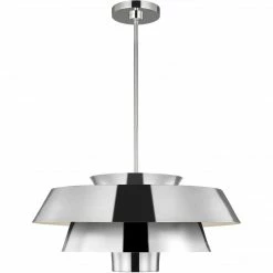 Generation Lighting Brisbin 24" Pendant | Polished Nickel