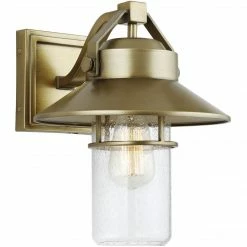 Generation Lighting Boynton Wall Lantern (Medium) | Painted Distressed Brass