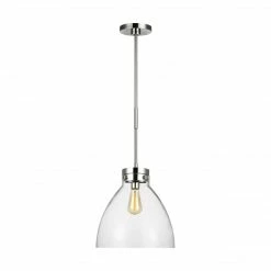 Generation Lighting Garrett Pendant | Wide Polished Nickel