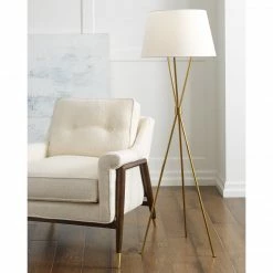 Generation Lighting Penny Floor Lamp | Burnished Brass