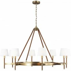 Generation Lighting Katie 8-Light Chandelier | Time Worn Brass