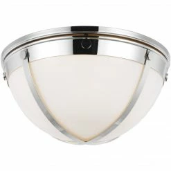 Generation Lighting Logan 17.37" Flush Mount | Polished Nickel
