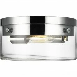 Generation Lighting Garrett Small Flush Mount | Polished Nickel