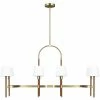 Generation Lighting Katie 8-Llight Linear Chandelier | Time Worn Brass