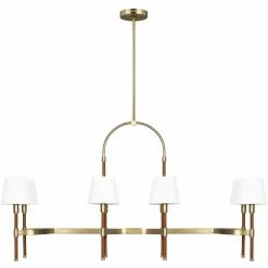 Generation Lighting Katie 8-Llight Linear Chandelier | Time Worn Brass