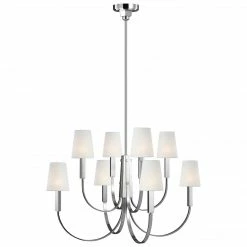 Generation Lighting Logan 8-Light Chandelier | Polished Nickel