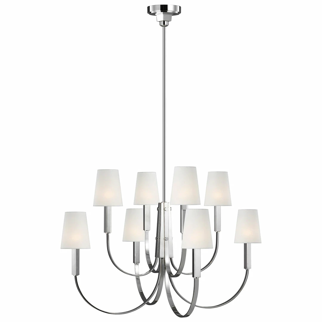 Generation Lighting Logan 8-Light Chandelier | Polished Nickel