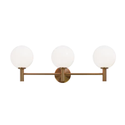 Matteo Lighting Cosmo 3-Light Vanity | Gold Brass/Opal | OPEN BOX