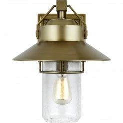 Generation Lighting Boynton Wall Lantern (Large) | Painted Distressed Brass